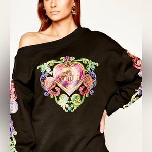 Versace jeans couture women’s Oversized logo print Sweatshirt SizeS